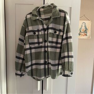 Kids Green Plaid Jacket